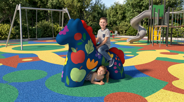 3Д фигуры из резиновой крошки